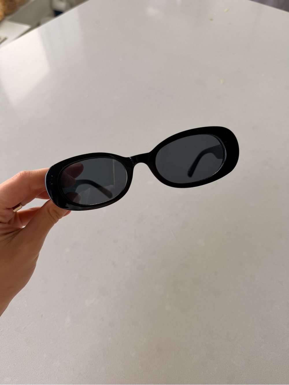 Black Oval Women's Sunglasses